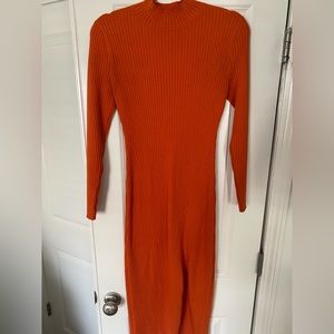 H&M Orange Sweater Dress